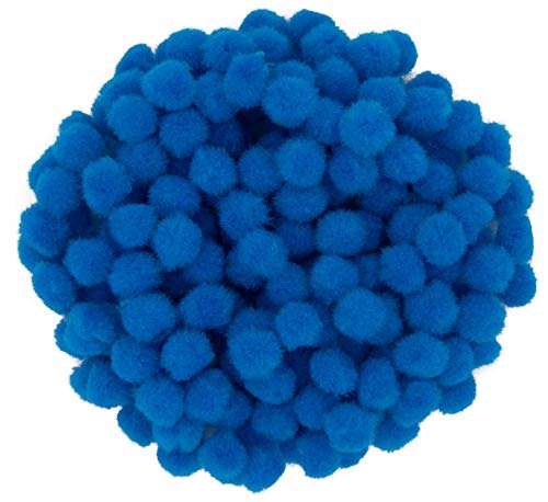 i-mondi® 200 mini pompons zum basteln azurblau in 10mm klein bastel zubehör pom pom bunt kugeln ponpons deko pompom plüsch von i-mondi