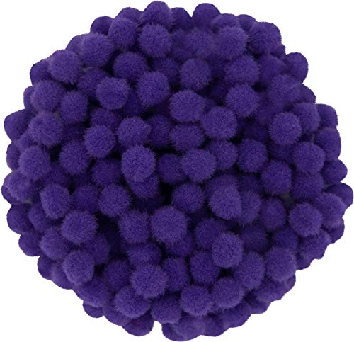 i-mondi® 200 mini pompons zum basteln dunkellila in 10mm klein bastel zubehör pom pom bunt kugeln ponpons deko pompom plüsch von i-mondi