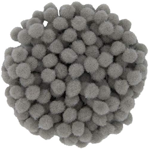 i-mondi® 200 mini pompons zum basteln hellgrau in 10mm klein bastel zubehör pom pom bunt kugeln ponpons deko pompom plüsch von i-mondi