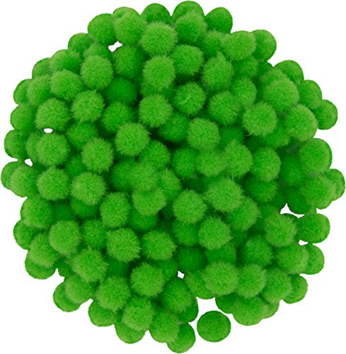 i-mondi® 200 mini pompons zum basteln hellgrün in 10mm klein bastel zubehör pom pom bunt kugeln ponpons deko pompom plüsch von i-mondi