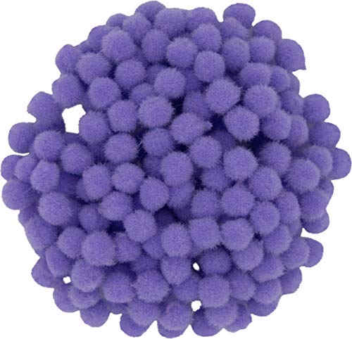 i-mondi® 200 mini pompons zum basteln helllila in 10mm klein bastel zubehör pom pom bunt kugeln ponpons deko pompom plüsch von i-mondi