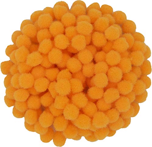 i-mondi® 200 mini pompons zum basteln hellorange in 10mm klein bastel zubehör pom pom bunt kugeln ponpons deko pompom plüsch von i-mondi