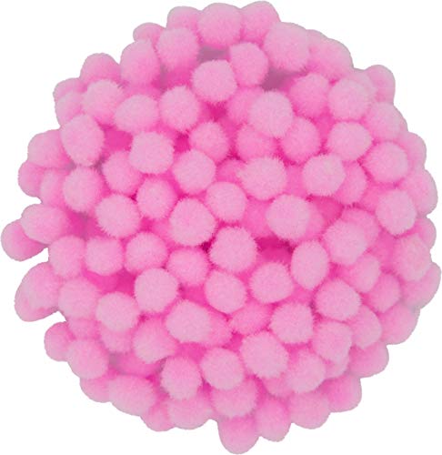 i-mondi® 200 mini pompons zum basteln hellpink in 10mm klein bastel zubehör pom pom bunt kugeln ponpons deko pompom plüsch von i-mondi