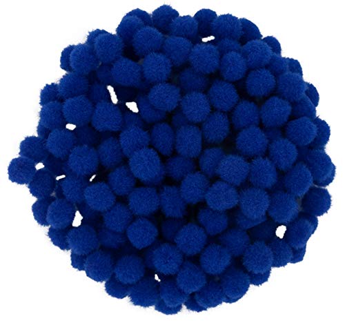 i-mondi® 200 mini pompons zum basteln königsblau in 10mm klein bastel zubehör pom pom bunt kugeln ponpons deko pompom plüsch von i-mondi