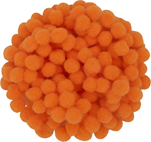 i-mondi® 200 mini pompons zum basteln orange in 10mm klein bastel zubehör pom pom bunt kugeln ponpons deko pompom plüsch von i-mondi