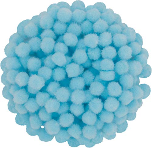 i-mondi® 200 mini pompons zum basteln pastellblau in 10mm klein bastel zubehör pom pom bunt kugeln ponpons deko pompom plüsch von i-mondi