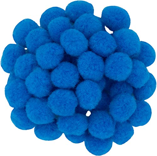 i-mondi® 50 pompons zum basteln azurblau in 20mm klein bastel zubehör pom pom bunt kugeln ponpons deko pompom plüsch von i-mondi