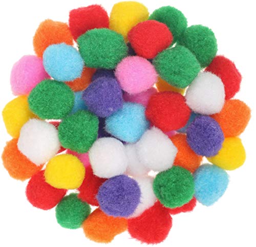 i-mondi® 50 pompons zum basteln bunt in 20mm klein bastel zubehör pom pom bunt kugeln ponpons deko pompom plüsch von i-mondi