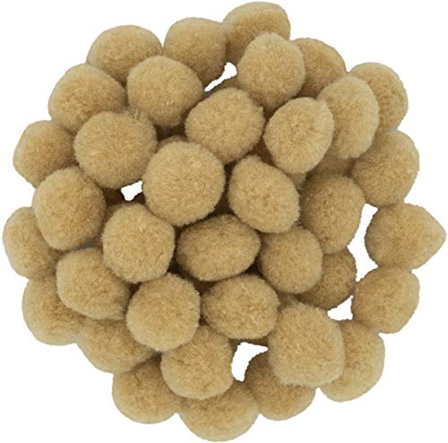 i-mondi® 50 pompons zum basteln cappuccino in 20mm klein bastel zubehör pom pom bunt kugeln ponpons deko pompom plüsch von i-mondi