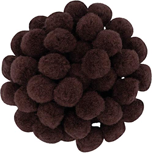 i-mondi® 50 pompons zum basteln dunkelbraun in 20mm klein bastel zubehör pom pom bunt kugeln ponpons deko pompom plüsch von i-mondi