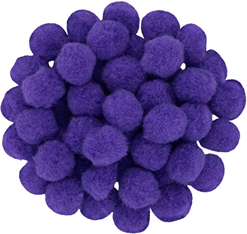 i-mondi® 50 pompons zum basteln dunkellila in 20mm klein bastel zubehör pom pom bunt kugeln ponpons deko pompom plüsch von i-mondi