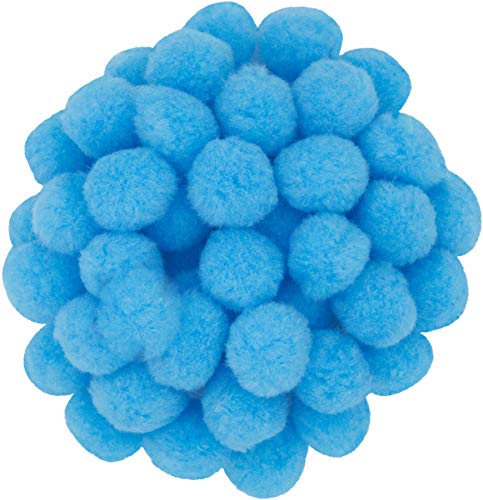 i-mondi® 50 pompons zum basteln hellblau in 20mm klein bastel zubehör pom pom bunt kugeln ponpons deko pompom plüsch von i-mondi