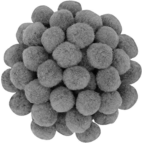 i-mondi® 50 pompons zum basteln hellgrau in 20mm klein bastel zubehör pom pom bunt kugeln ponpons deko pompom plüsch von i-mondi