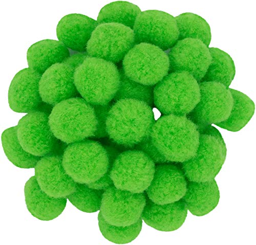 i-mondi® 50 pompons zum basteln hellgrün in 20mm klein bastel zubehör pom pom bunt kugeln ponpons deko pompom plüsch von i-mondi