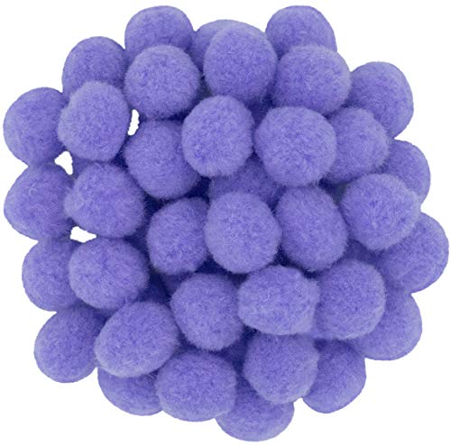 i-mondi® 50 pompons zum basteln helllila in 20mm klein bastel zubehör pom pom bunt kugeln ponpons deko pompom plüsch von i-mondi