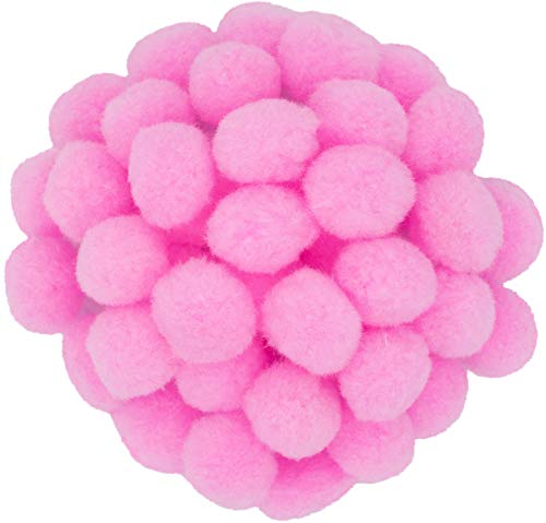 i-mondi® 50 pompons zum basteln hellpink in 20mm klein bastel zubehör pom pom bunt kugeln ponpons deko pompom plüsch von i-mondi