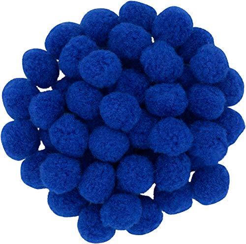 i-mondi® 50 pompons zum basteln königsblau in 20mm klein bastel zubehör pom pom bunt kugeln ponpons deko pompom plüsch von i-mondi