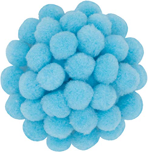 i-mondi® 50 pompons zum basteln pastellblau in 20mm klein bastel zubehör pom pom bunt kugeln ponpons deko pompom plüsch von i-mondi