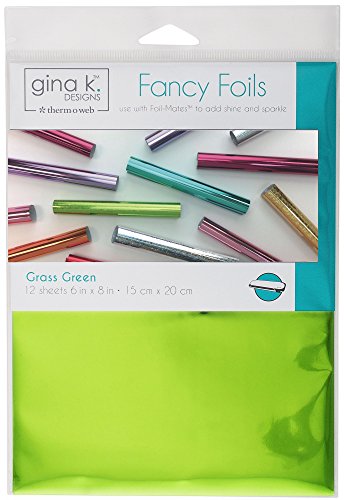 Gina K. Designs for Therm O Web Fancy Foils, 15,2 x 20,3 cm Blätter, Grasgrün, 12 Stück von iCraft