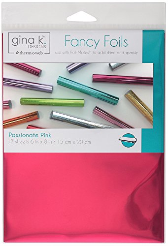 iCraft Gina K. Designs for Therm O Web Fancy Foils, 15,2 x 20,3 cm Blätter, Passionate Pink, 12 Stück von iCraft