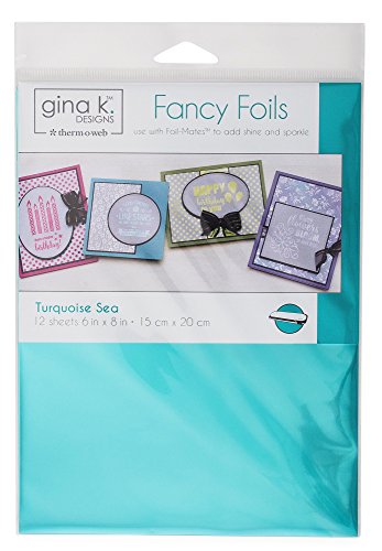 Gina K. Designs for Therm O Web Fancy Foils, 15,2 x 20,3 cm Blätter, Türkis Meer, 12 Stück von iCraft