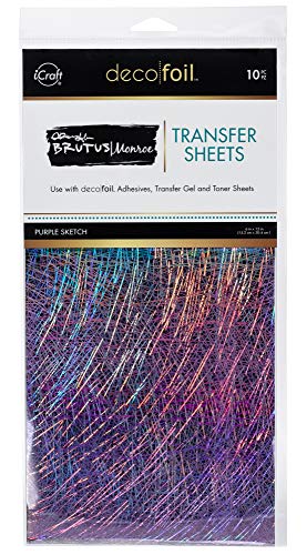 iCraft Deco Foil Transfer Sheets by Brutus Monroe, 6" x 12", 10 Sheets per Pack, Purple Sketch von iCraft