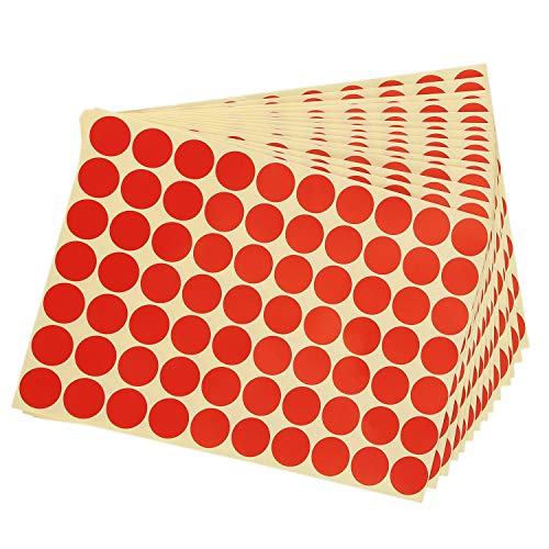 iFutniew Kreise, runde Code-Aufkleber, selbstklebend, 19 mm, Rot von iFutniew