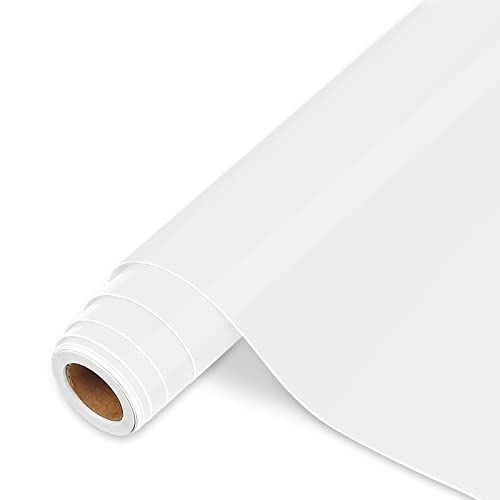 Vinylfolie Plotter Weiß, 30.5cm x 366 cm Glänzend Weiß Plotterfolie selbstklebend Vinyl, Weiß Plotterfolie Vinyl Für Cricut, Silhouette Cameo, die meisten Schneidemaschine von iImagine Vinyl