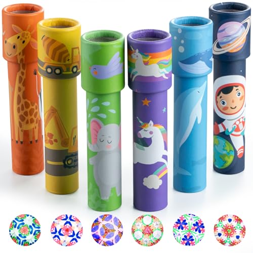 iKeelo 6PCS Klassisches Kaleidoskope Kinder, Kindergeburtstag Gastgeschenke, Retro Kaleidoskop Mitgebsel für Kindergeburtstag, Neujahr, Weihnachten, Schule und Klassenzimmer Preise von iKeelo