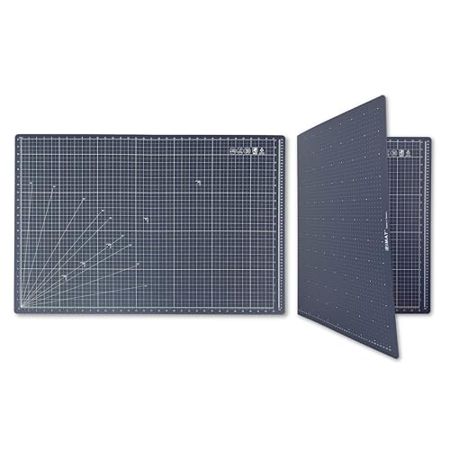 iMAT Flip Schneidematte Note A1 (Zoll-Version), 24 x 36 Zoll (60 x 90 cm), faltbar, ideal zum Basteln, Papierschneiden, große Leder- und Stoffprojekte, Skizzieren, Zeichnen (Marineblau) von iMAT