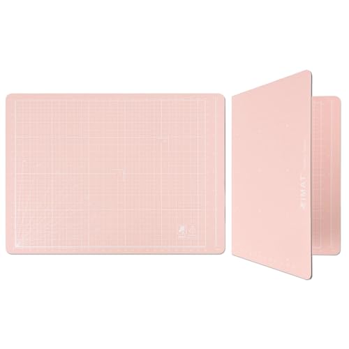 iMAT Klapp-Schneidematte, A4 (cm-Version), 22 x 30 cm, faltbar, geeignet für kleine Bastelarbeiten, Notizbücher, Modelle und Scrapbooking-Projekte (Rose Pink) von iMAT