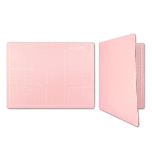 iMAT Klapp-Schneidematte Notizen, A2 (Zoll-Version), 45 x 60 cm, faltbar, ideal zum Schneiden von Papier, Papierskulptur, Kartenerstellung, Puzzle-Aufbewahrung (Rose Pink) von iMAT