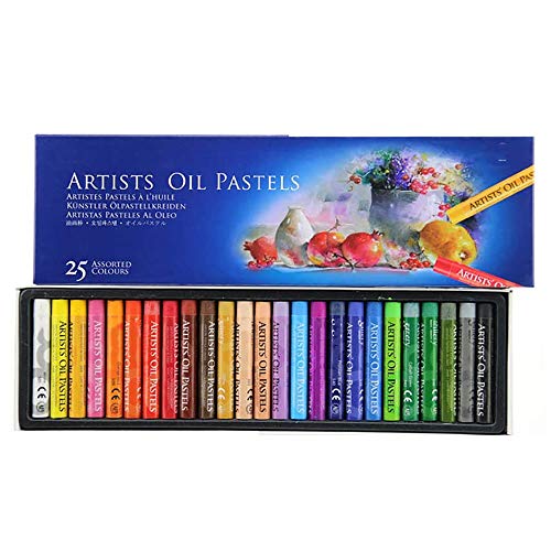 iNelihoo Ölpastellkreide 25er Set Ungiftig Malstift Weicher Ölpastellstift Wasserfest Softpastell Professionelle Wachsmalstifte Kunstschulbedarf für Kinder Künstler Schule Kunstunterricht von iNelihoo