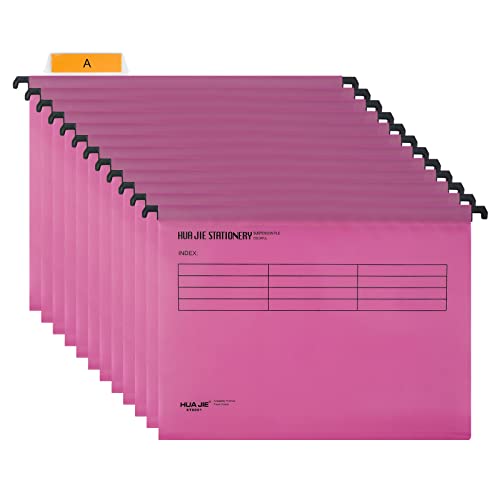 Hängemappen A4 Hängemappen Aktenschrank Hängemappen Foolscap-Hängemappen Aktenschrank Trennwände Hängeklammern Dokumentenmappen mit Etikett und für Büro Heimschule (rosa) von iPalamila