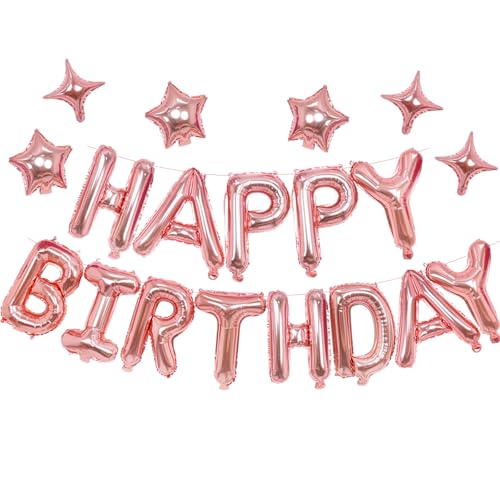 iPartycool Geburtstagsballons Happy Birthday Balloons 3D Happy Birthday Deko Geburtstagsdeko Frauen Mann Happy Birthday Girlande Geburtstag Luftballons Banner für Birthday Party Decoration von iPartycool