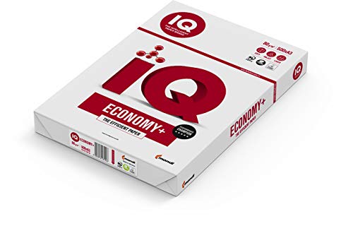 IQ Multifunktionspapier ECONOMY+, A3, 80 g/m², holzfrei, weiß (500 Blatt), Sie erhalten 1 Packung á 500 Blatt von iQ