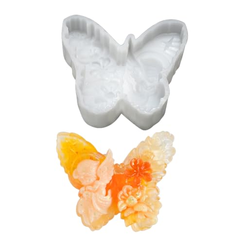 Schmetterling Silikon Kerzenform 3D Schmetterling Kerzen Silikonformen Kerzenform Zum Gießen Seife Form Silikonformen Epoxidharz 3D Form Kerzenformen Für Fondant Duftkerzen Schokolade Seife von iSpchen