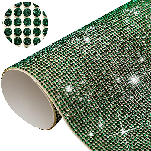 iSpchen Bling Strass Blatt Glitzer Basteln Kristall Aufkleber Glitzersteine selbstklebend Strasssteine Edelstein Blätter DIY Diamant Sticker für Auto Handy Bastel Dekoration von iSpchen