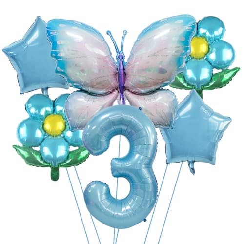 iSpchen Schmetterling Folienballon Geburtstagsdeko Mädchen Geburtstag DekoGeburtstag Dekorationen Kinder Mädchen Geburtstag Schmetterling Themen Party,#03 von iSpchen