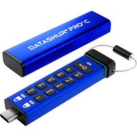 iStorage USB-Stick datAshur PRO+C blau, schwarz 32 GB von iStorage