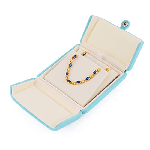 iSuperb Anhänger Halskette Boxen Multifunktionale Schmuckschatulle, Premium Flanell Schmuck Geschenkverpackung Jewelry Box für Ring/Armreif/Halskette, 10x10x3cm von iSuperb