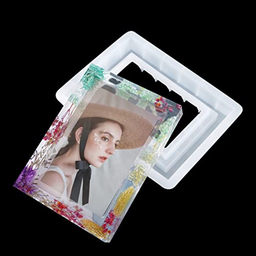 iSuperb Epoxidharz Formen Rechteckige Fotorahmen Silikonform Resin Gießform Photo Frame Resin Mold für DIY Fotorahmen Kunsthandwerk (Transparent) von iSuperb