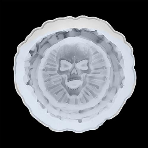 iSuperb Silikonform Epoxidharz, Silikonformen Gießformen, Totenkopf Formen, Schädel Aschenbeche Silikon Kerzenformen Zum Gießen Halloween Skull Gießformen Silicone Gießform Resin DIY Harz Formen von iSuperb