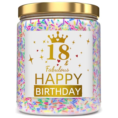 18. Geburtstag Mädchen, 9 Ounce Geburtstag Kerze Geschenk, Lustige Lavendel Geburtstagskuchen Kerze Geburtstagsgeschenk, Geschenke Zum 18 Geburtstag Mädchen von iTbxzzy