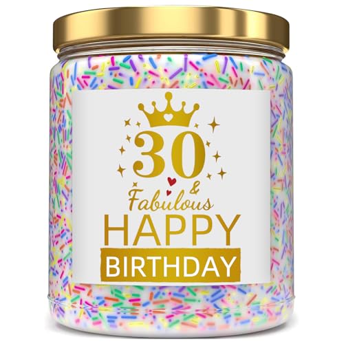 30 Geburtstag Frauen, 9 Ounce Geburtstag Kerze Geschenk, Lustige Lavendel Geburtstagskuchen Kerze Geburtstagsgeschenk, Geschenk 30. Geburtstag Frau von iTbxzzy