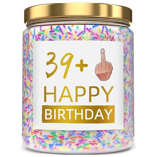 40 Geburtstag Frauen, 9 Ounce Geburtstag Kerze Geschenk, Lustige Lavendel Geburtstagskuchen Kerze Geburtstagsgeschenk, Geschenk 40 Geburtstag Frau von iTbxzzy