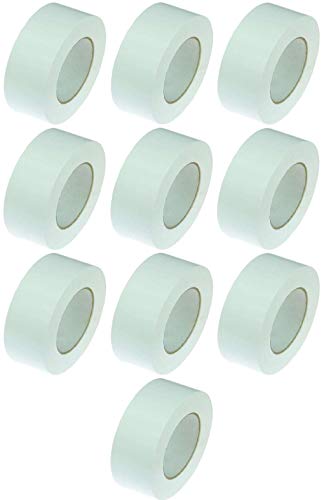 iapyx 10 Rollen Klebeband Gewebeband 50 m x 48 mm WEISS - Panzerband Steinband Gaffa Tape Reparaturband (Weiss, 10 Rollen) von iapyx