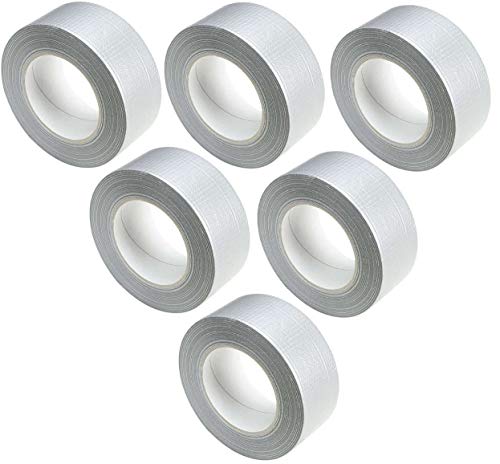 iapyx 6 Rollen Klebeband Gewebeband Panzerband Panzertape 50m X 48mm silber (Silber, 6 Rollen sillber) von iapyx