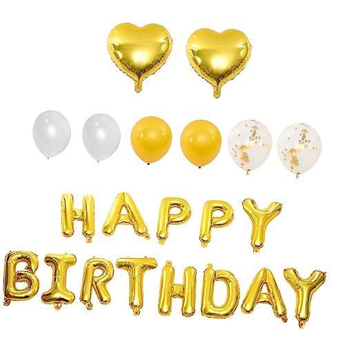 1 Satz Geburtstagsballon-Set Neon Rosa Party buchstaben ballons luftballons birthday ballons balons Geburtstagsballons für Frauen Geburtstagsdekorationen für Frauen Emulsion Golden ibasenice von ibasenice