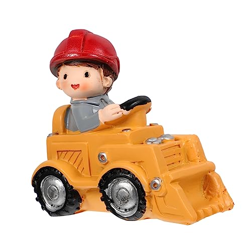 1Stk Bagger-Ornament für kinderspielzeug home decoration kid toys Tischdekoration Mini-Zylinder Geburtstag Auto-Ornament LKW Desktop-Ornament Kuchendekoration Harz ibasenice von ibasenice